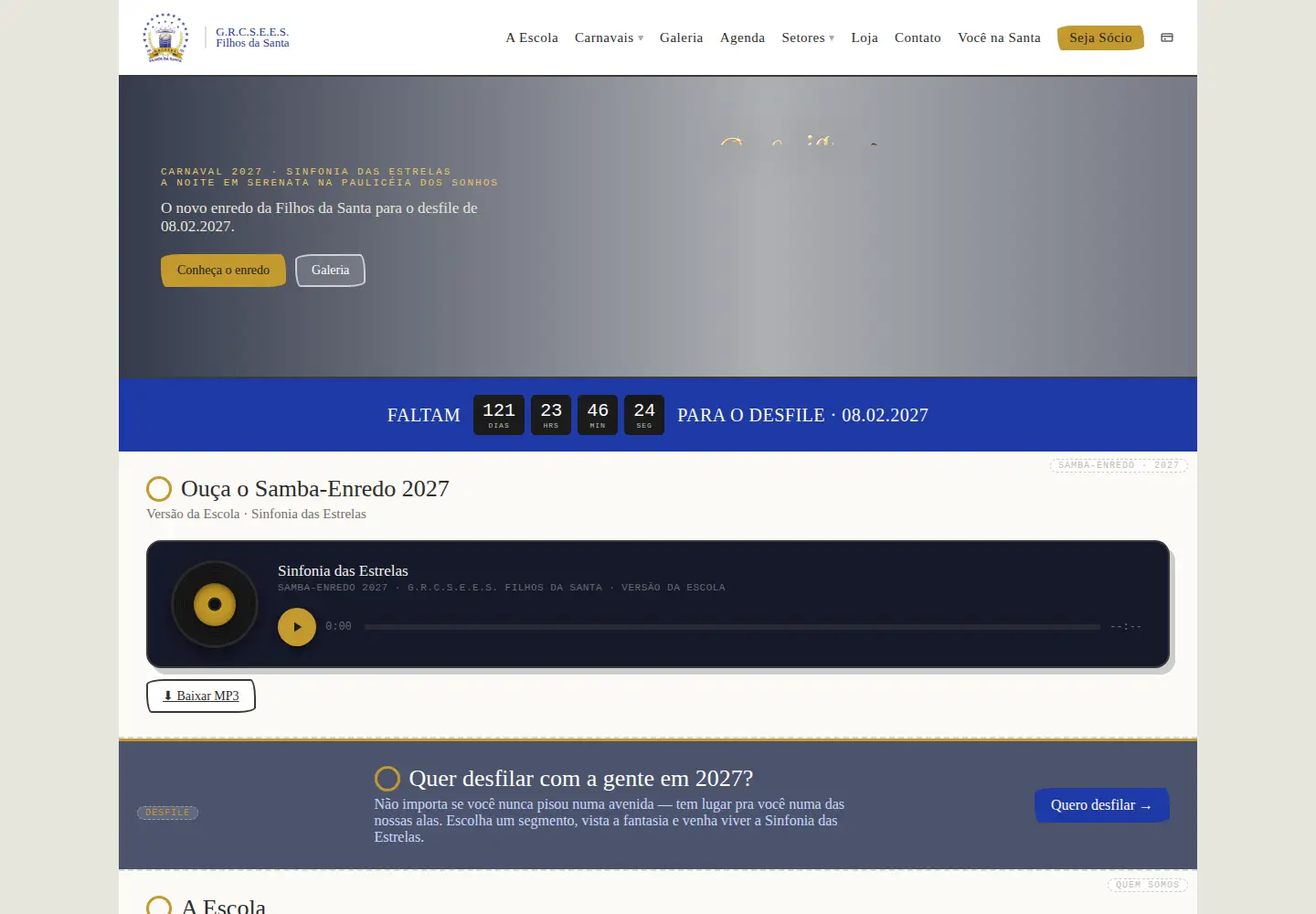 Screenshot of filhosdasanta.com.br