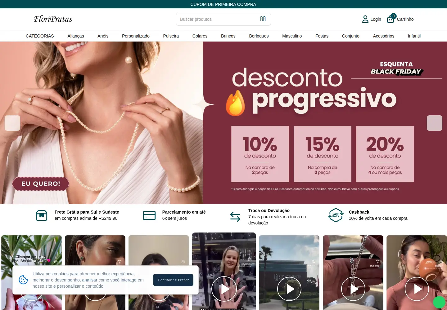 Screenshot of floripratas.com.br