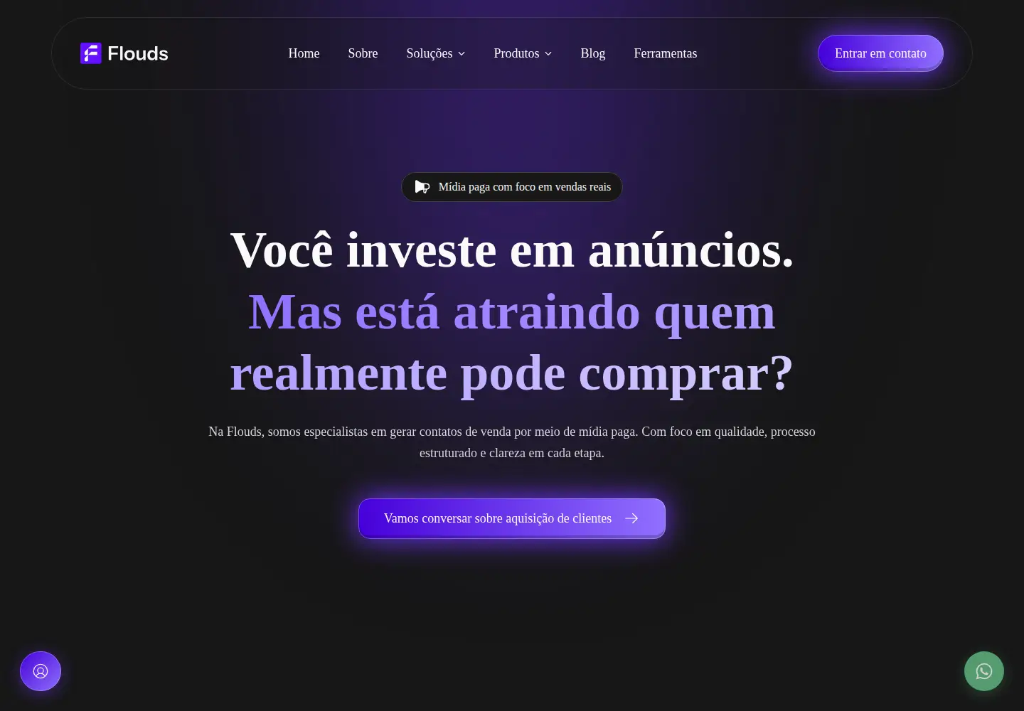 Screenshot of flouds.com.br