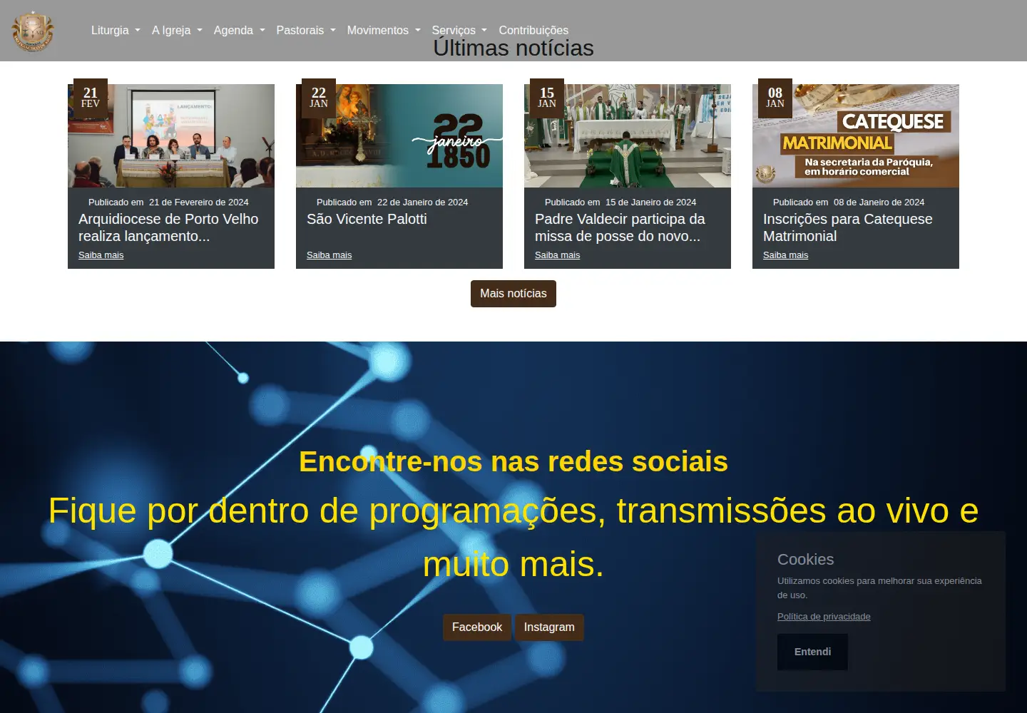 Screenshot of franciscodeassisariquemes.com.br