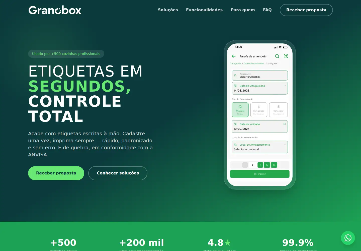 Screenshot of granobox.com.br