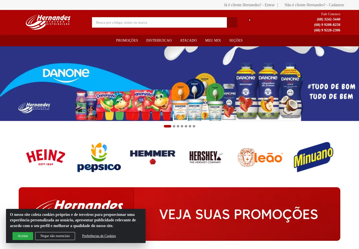 Captured homepage of grupohernandes.com.br in the current scan