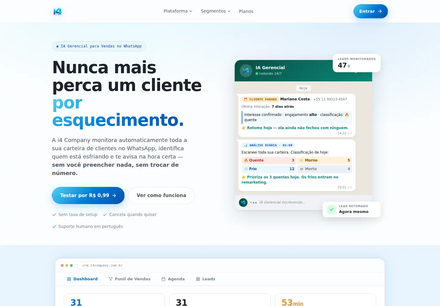 Captured homepage of i4company.com.br in the current scan