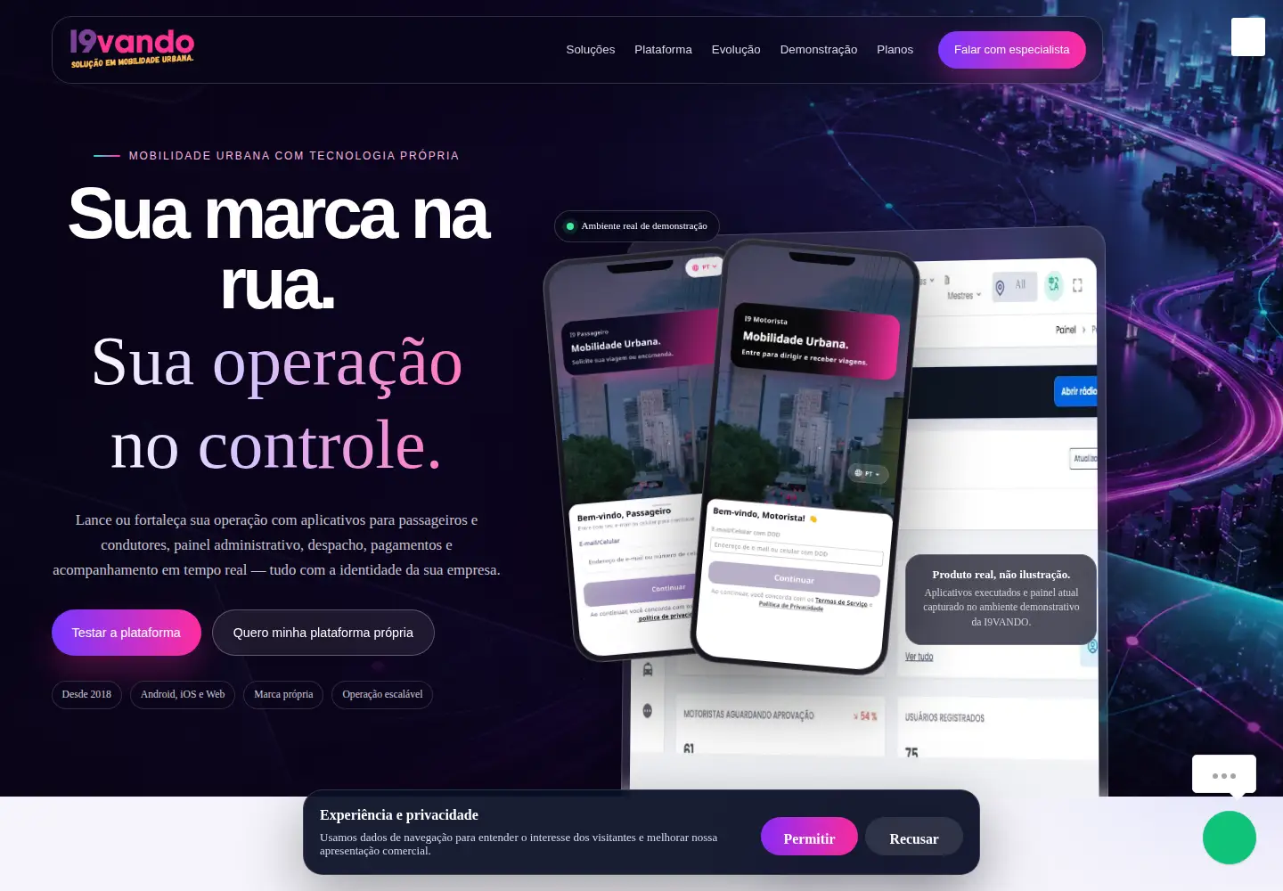 Screenshot of i9vando.com.br