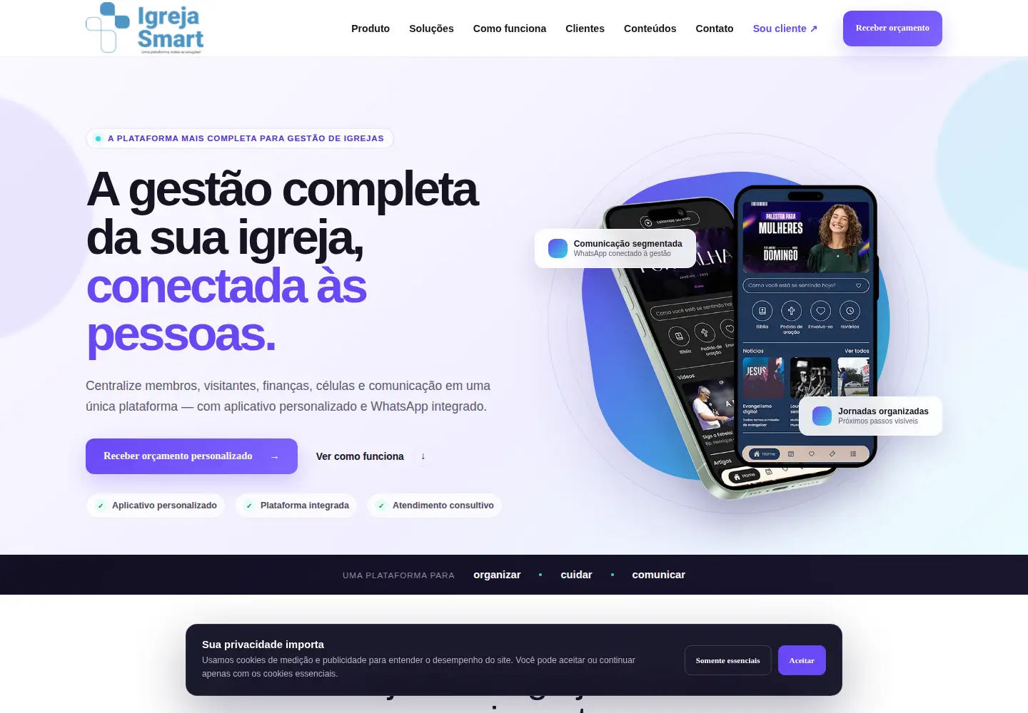 Captured homepage of igrejasmart.com.br in the current scan