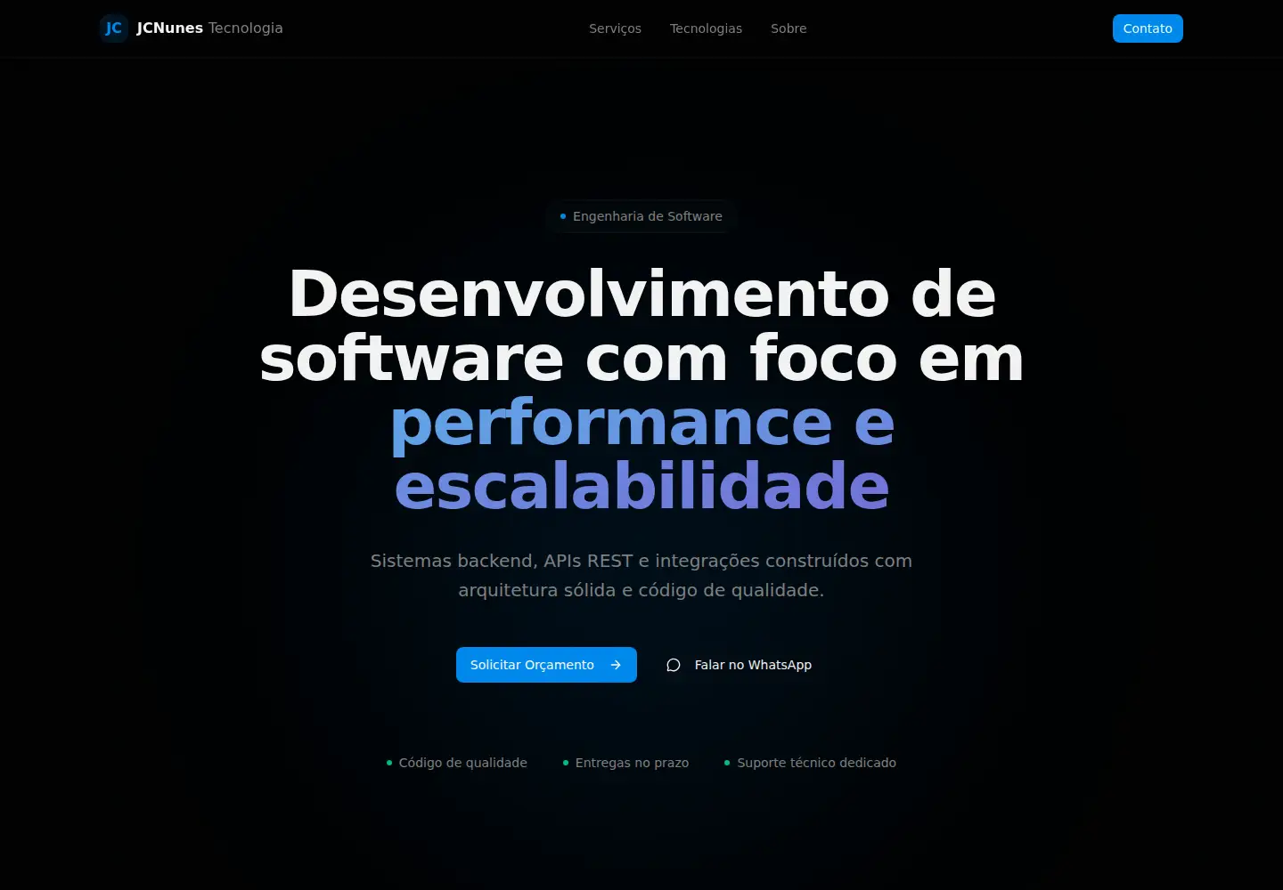 Screenshot of jcnunestecnologia.com.br