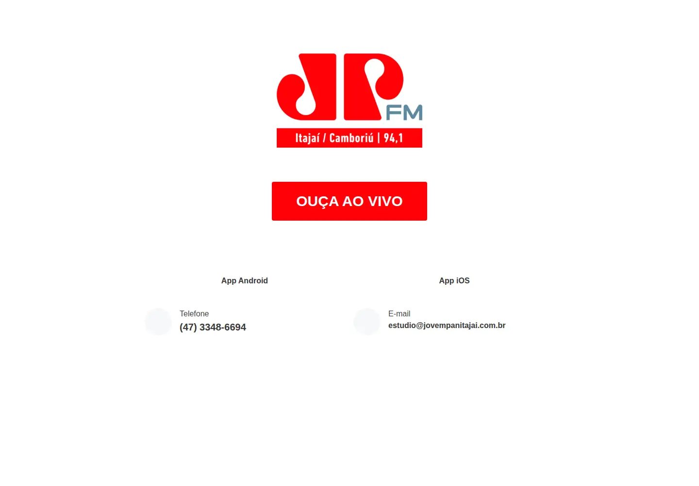 Captured homepage of jovempanitajai.com.br in the current scan
