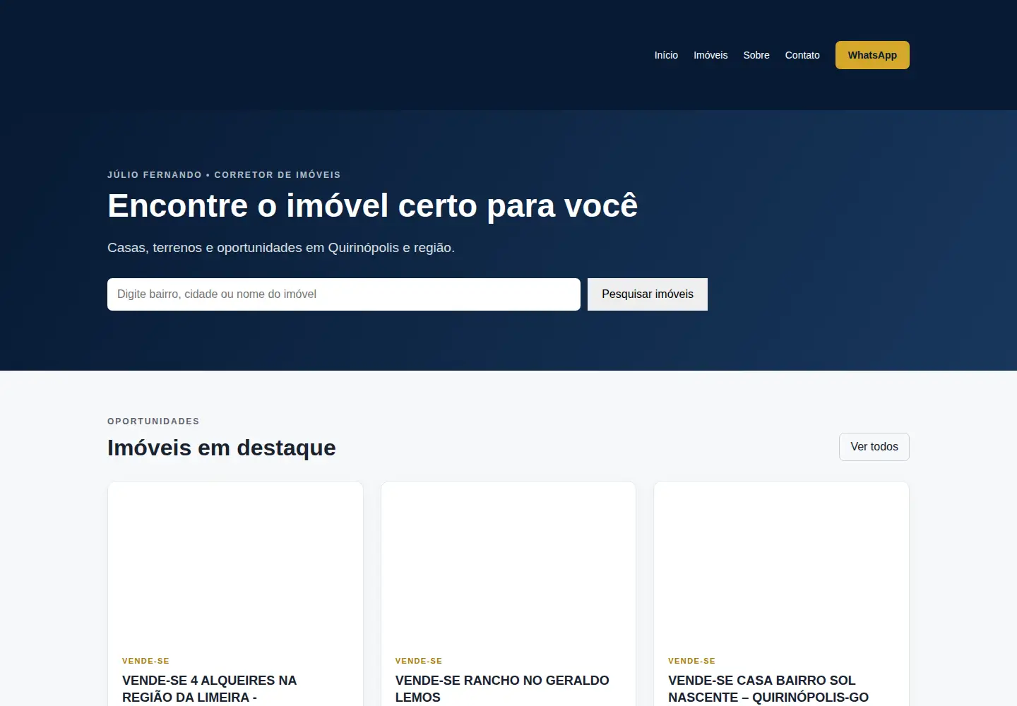 Screenshot of juliofernandocorretor.com.br