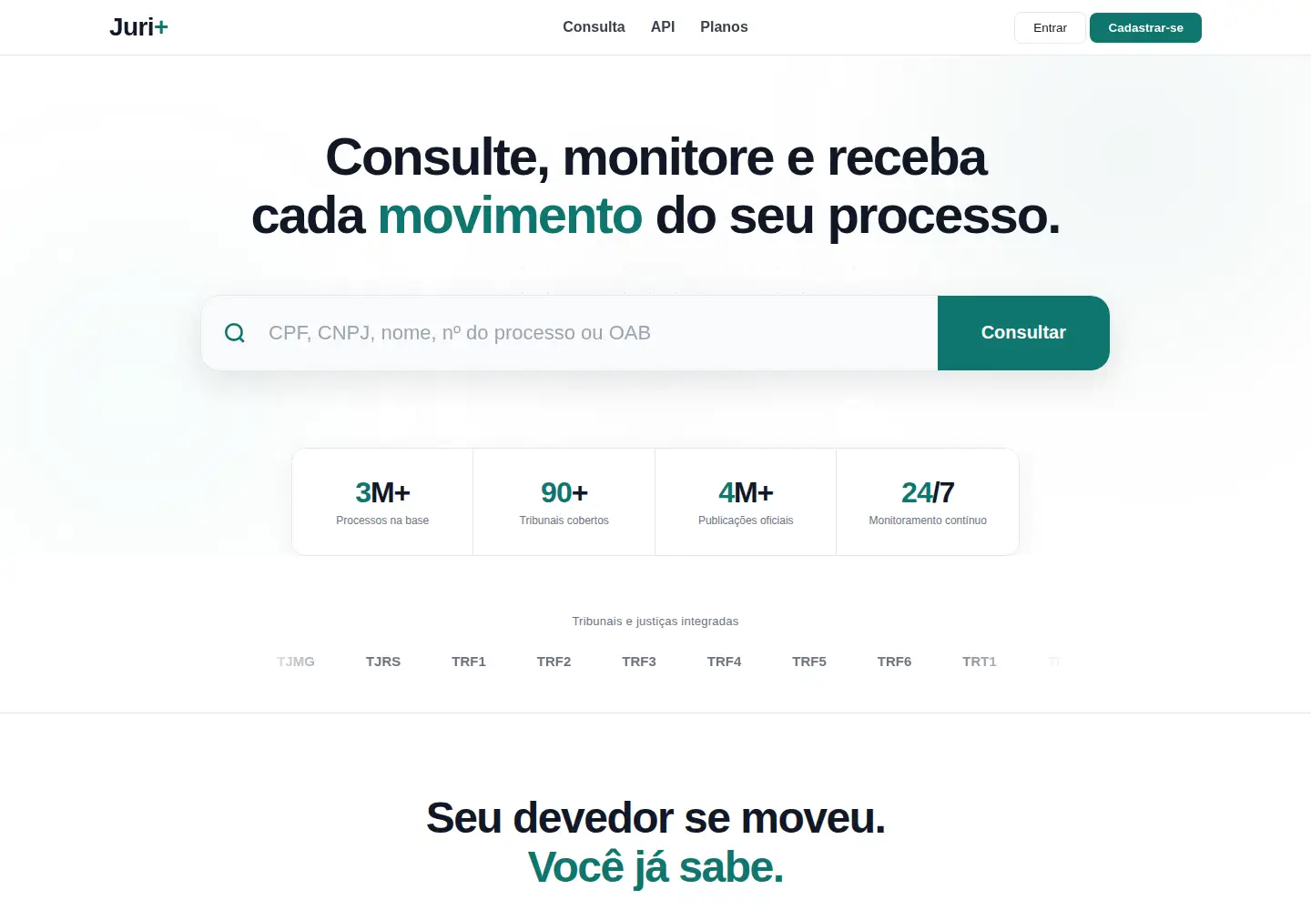 Captured homepage of jurimais.com.br in the current scan