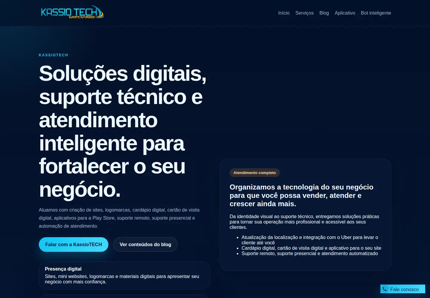 Screenshot of kassiotech.com.br