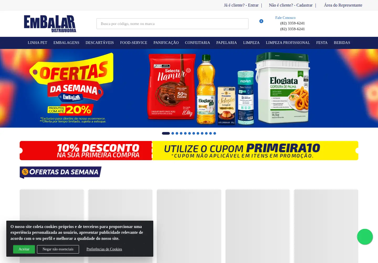 Captured homepage of lojaembalar.com.br in the current scan
