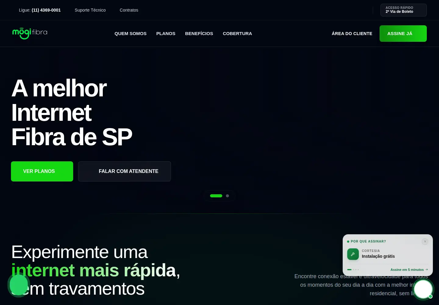 Screenshot of mogifibra.com.br