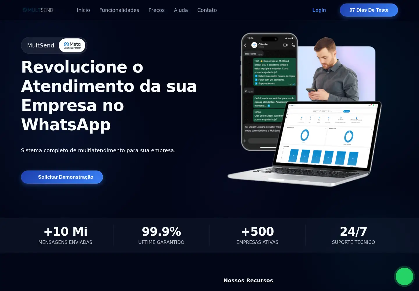 Screenshot of multsend.com.br