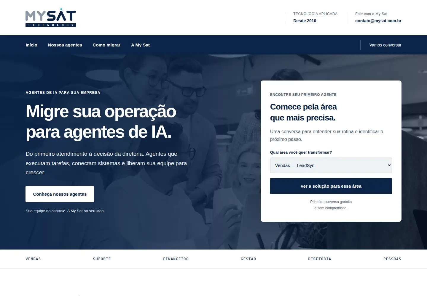 Screenshot of mysat.com.br