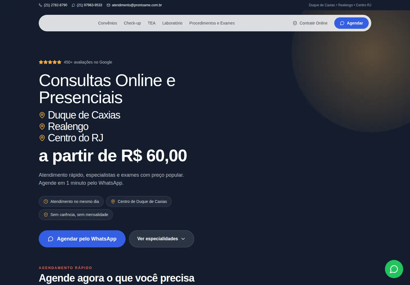 Captured homepage of prontoame.com.br in the current scan