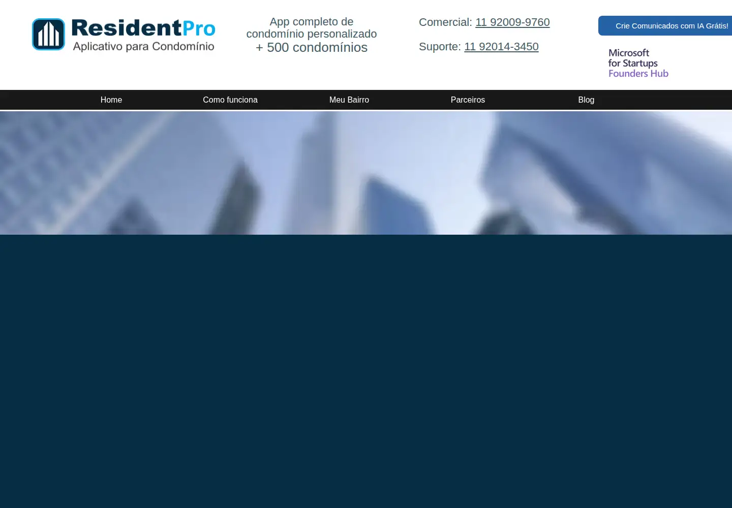 Screenshot of residentpro.com.br