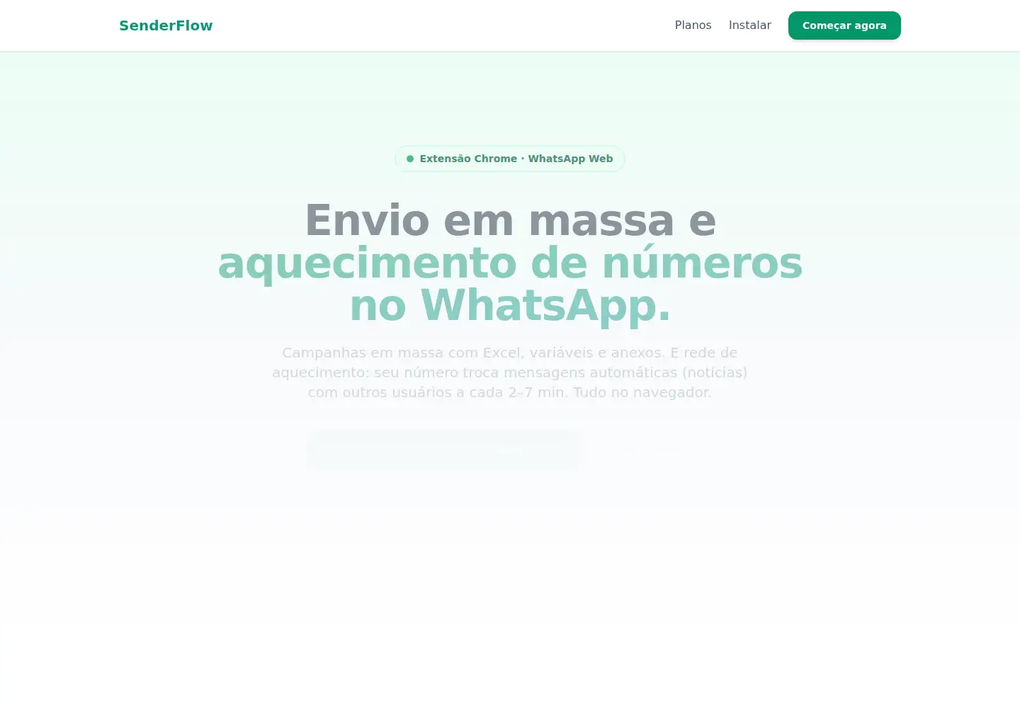 Screenshot of senderflow.com.br