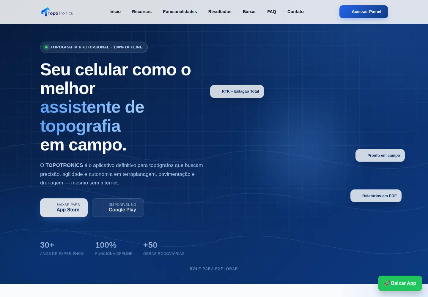 Screenshot of topotronics.com.br