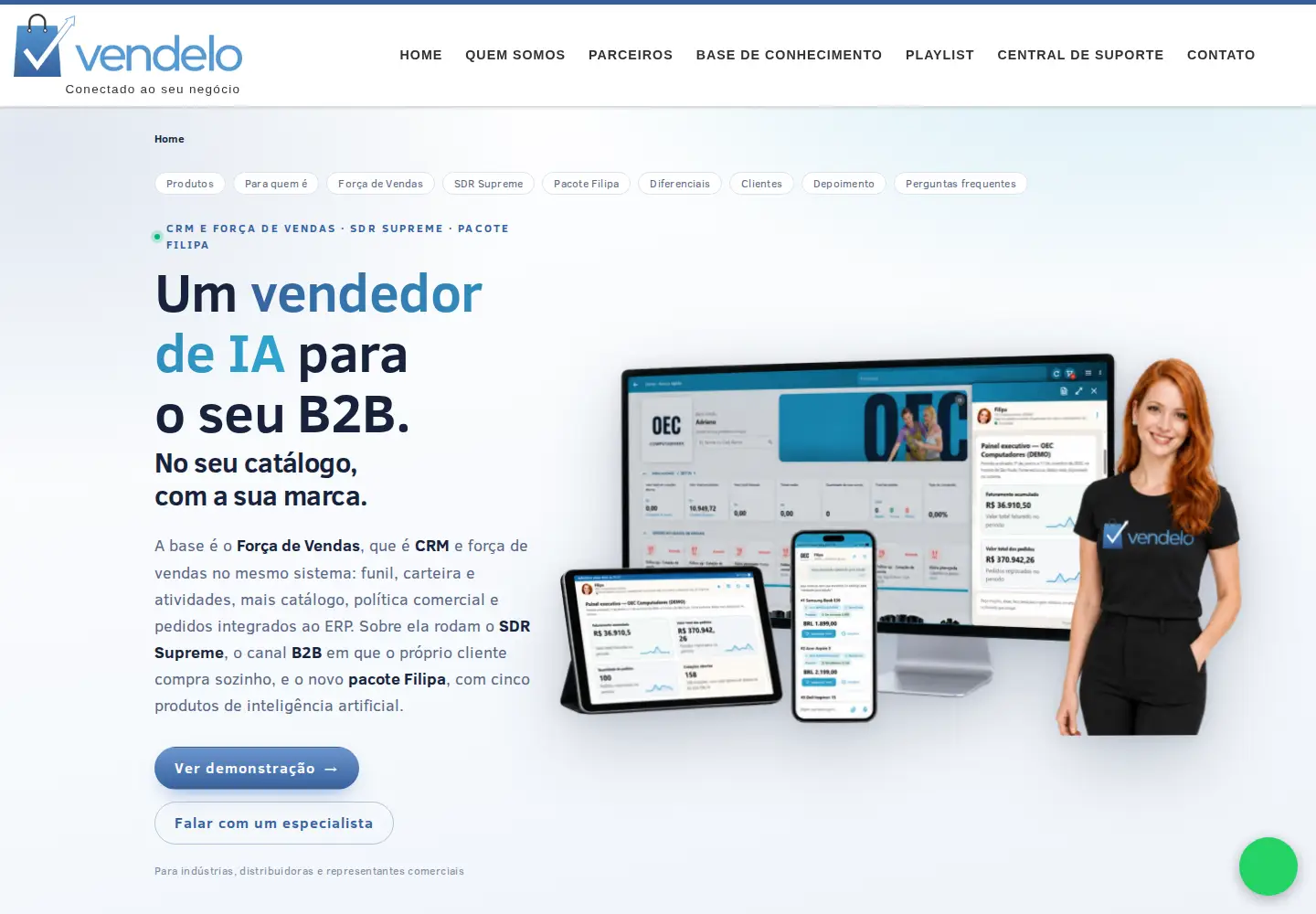 Screenshot of vendelo.com.br