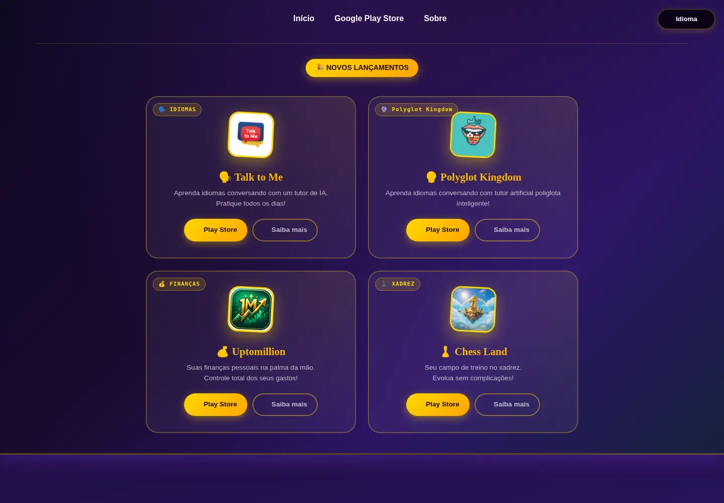 Captured homepage of talento.dev.br in the current scan
