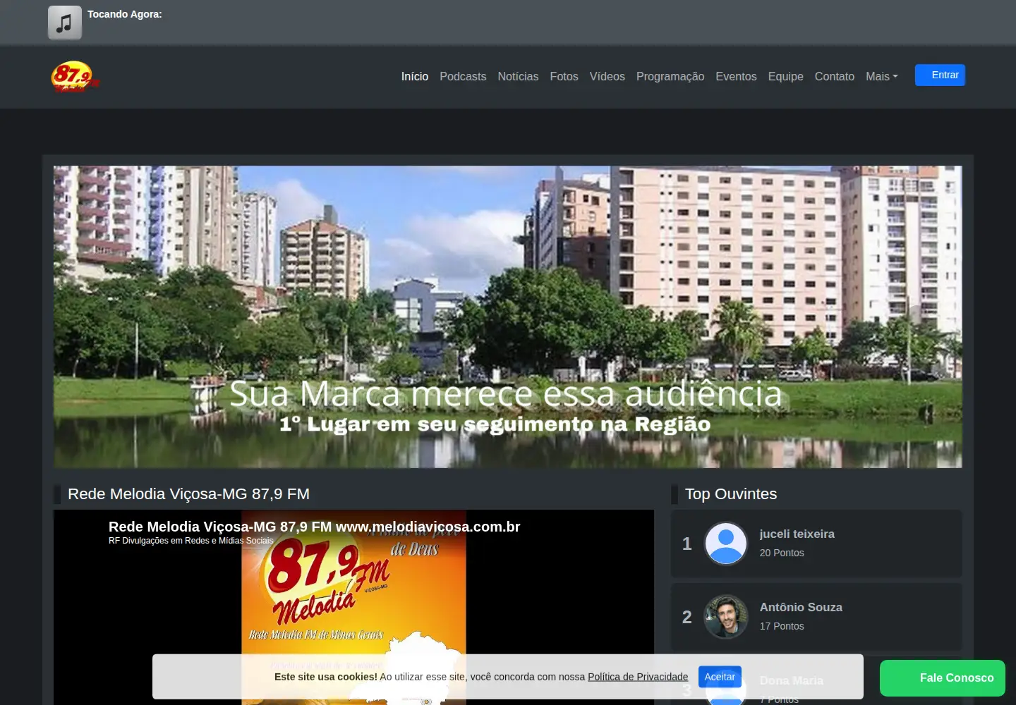 Screenshot of melodia.fm.br
