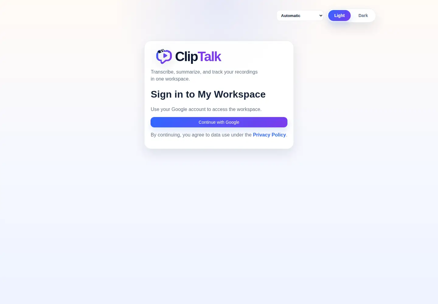 Screenshot of cliptalk.ia.br
