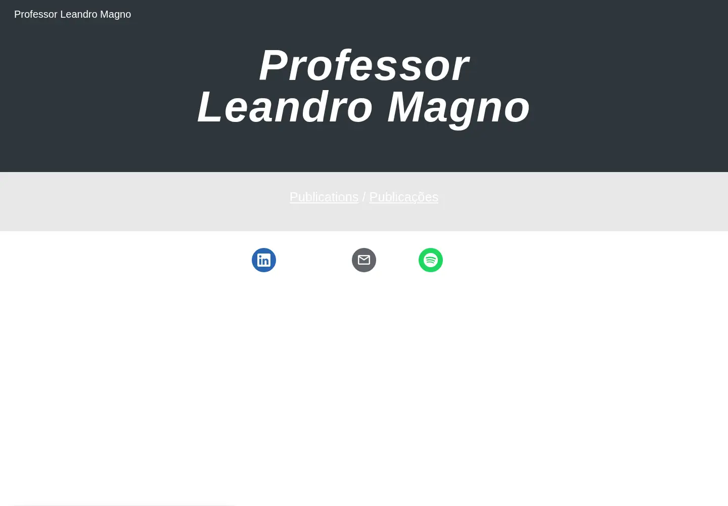 Captured homepage of leandro.pro.br in the current scan