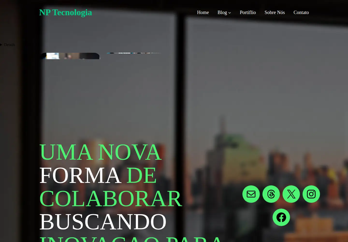 Captured homepage of nptecnologia.tec.br in the current scan