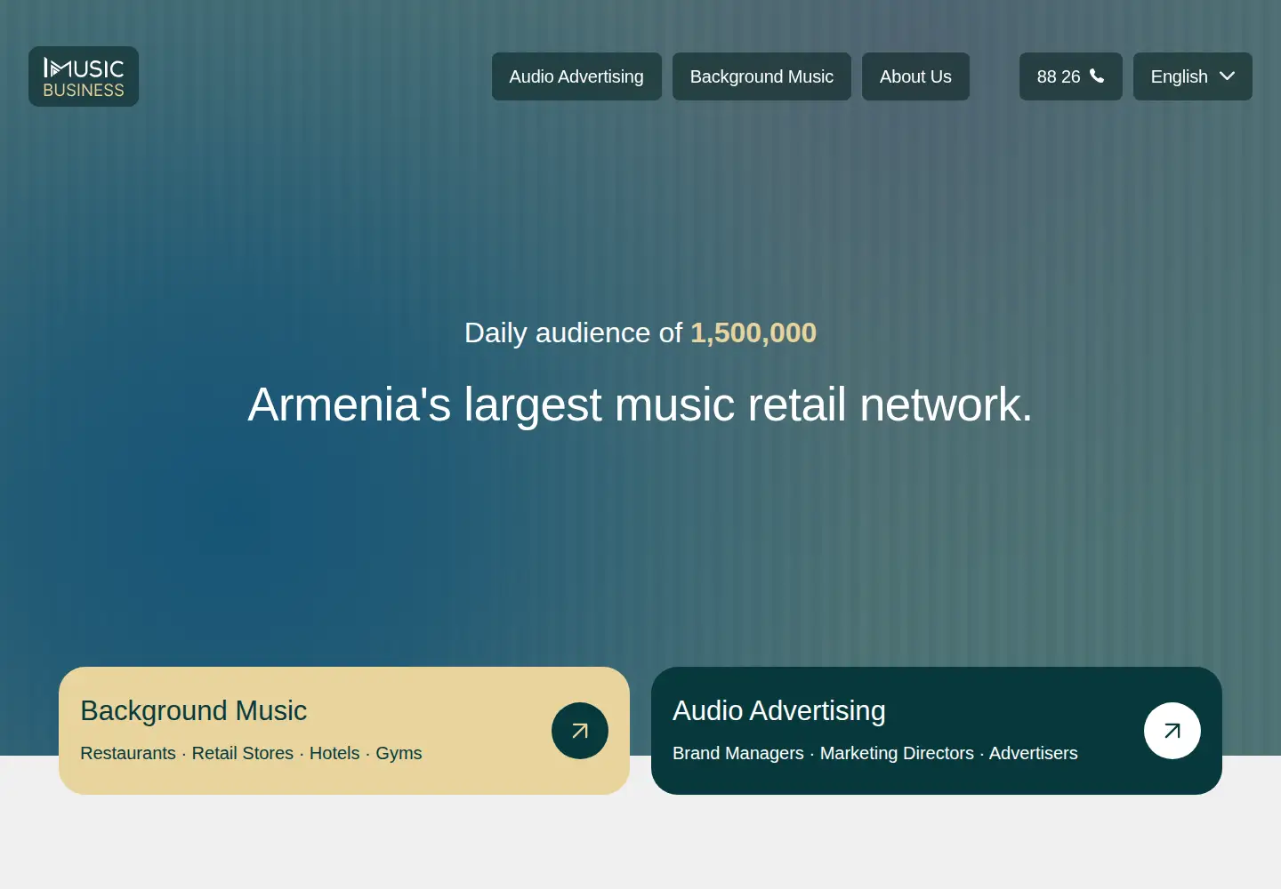 Screenshot of imusic.business