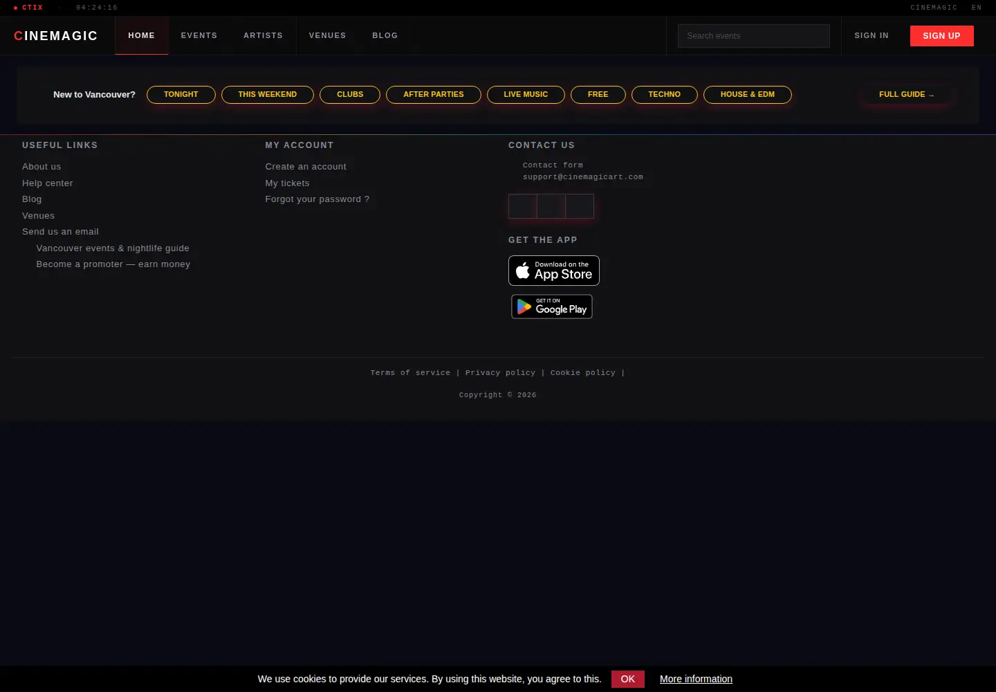 Captured homepage of ctix.ca in the current scan