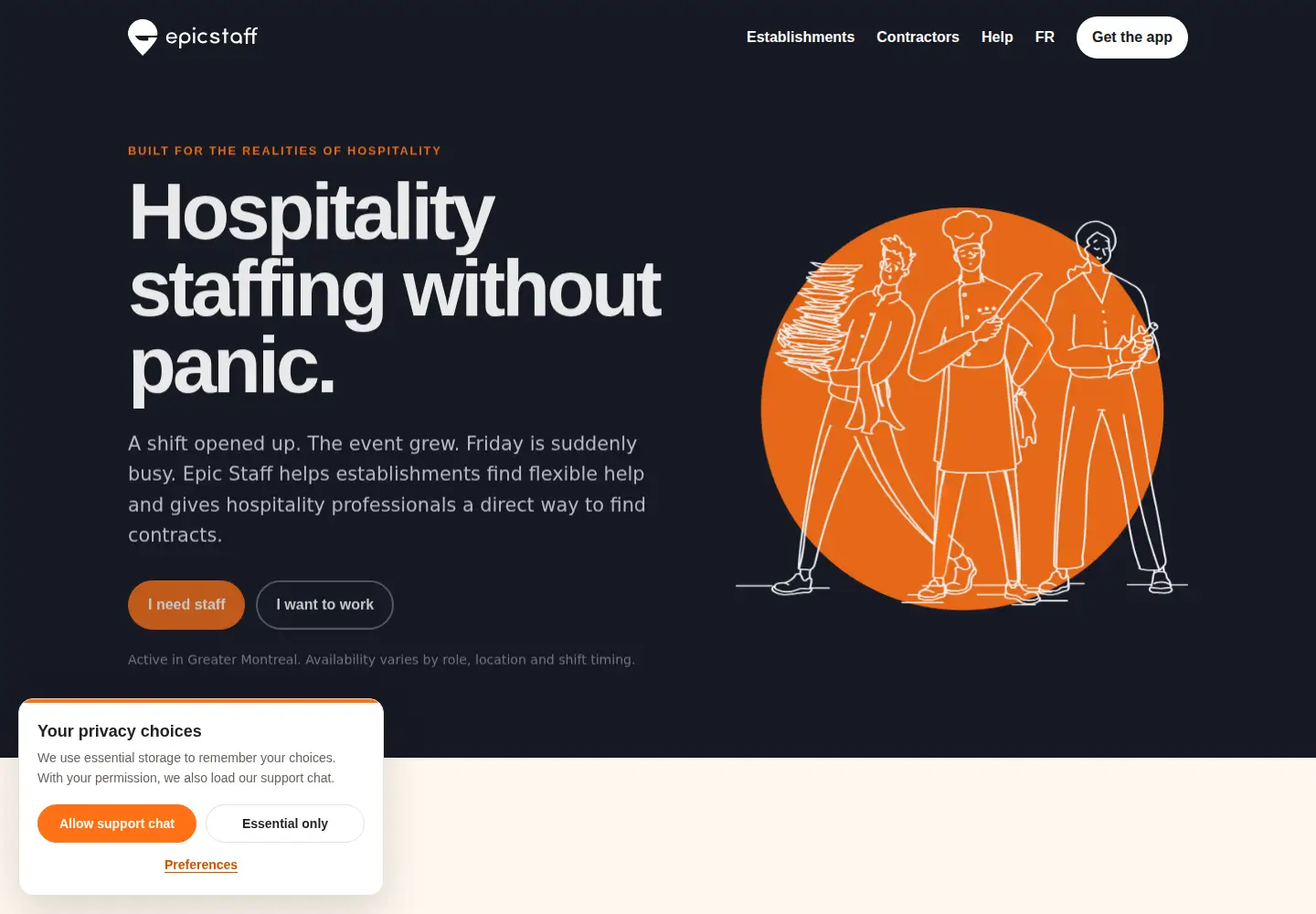 Screenshot of epicstaff.ca