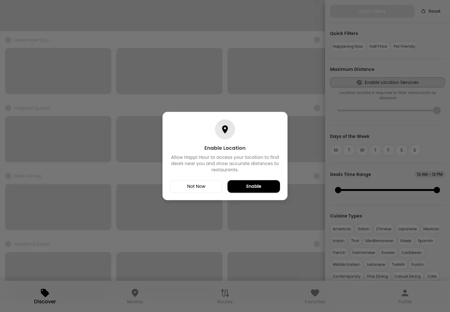 Screenshot of happihour.ca