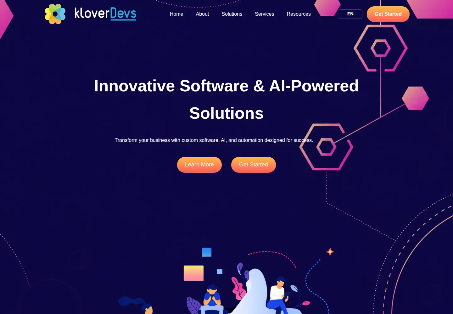 Captured homepage of kloverdevs.ca in the current scan