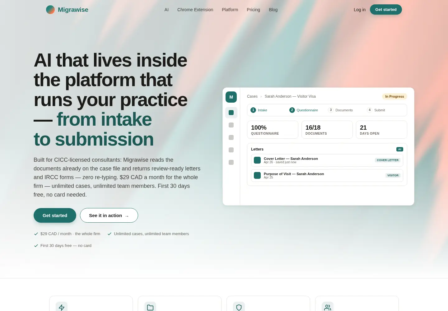 Screenshot of migrawise.ca