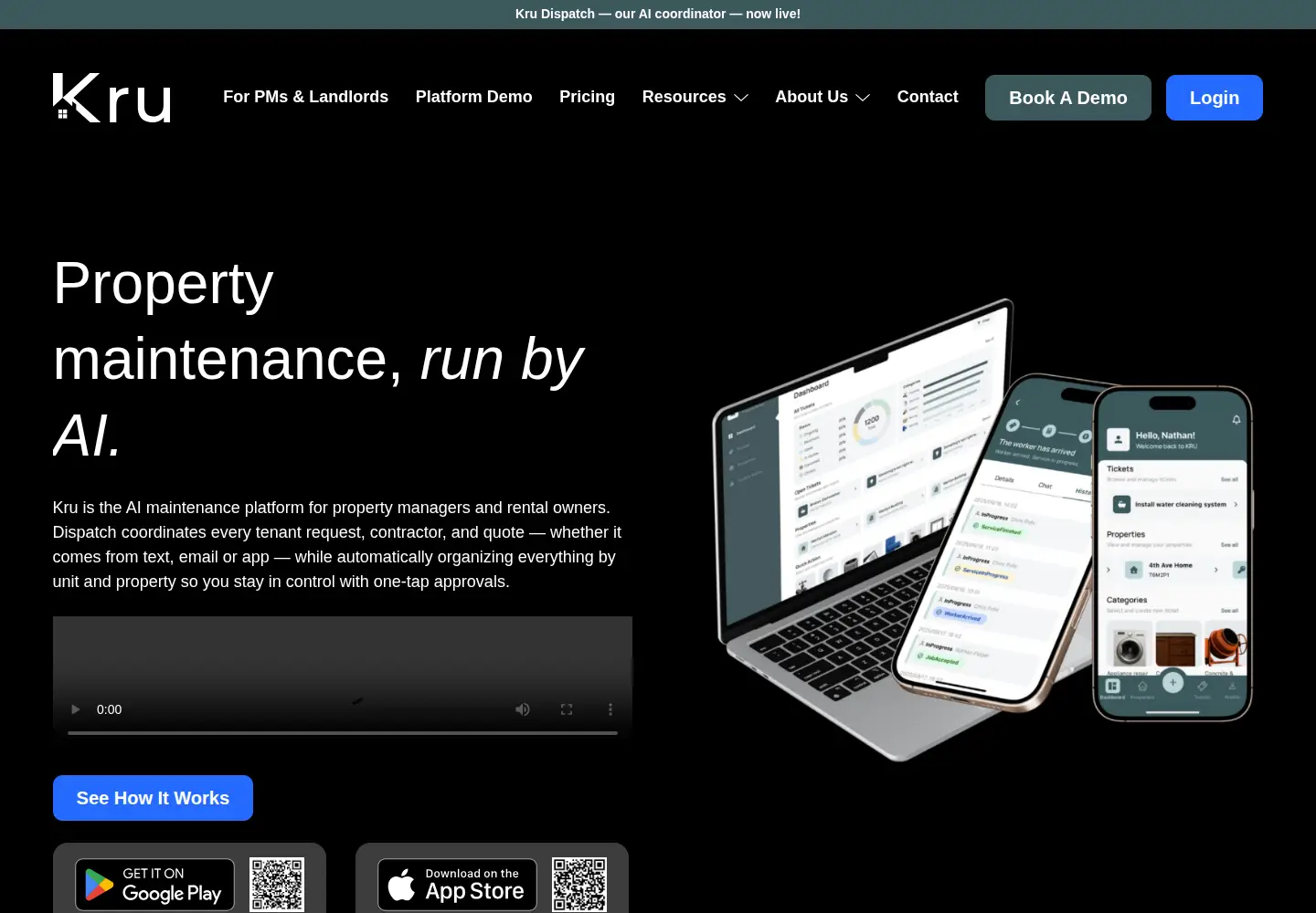 Captured homepage of mykru.ca in the current scan