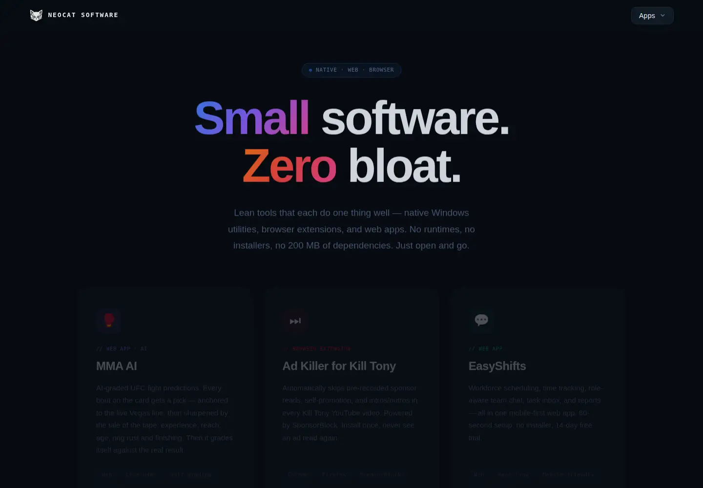 Screenshot of neocat.ca