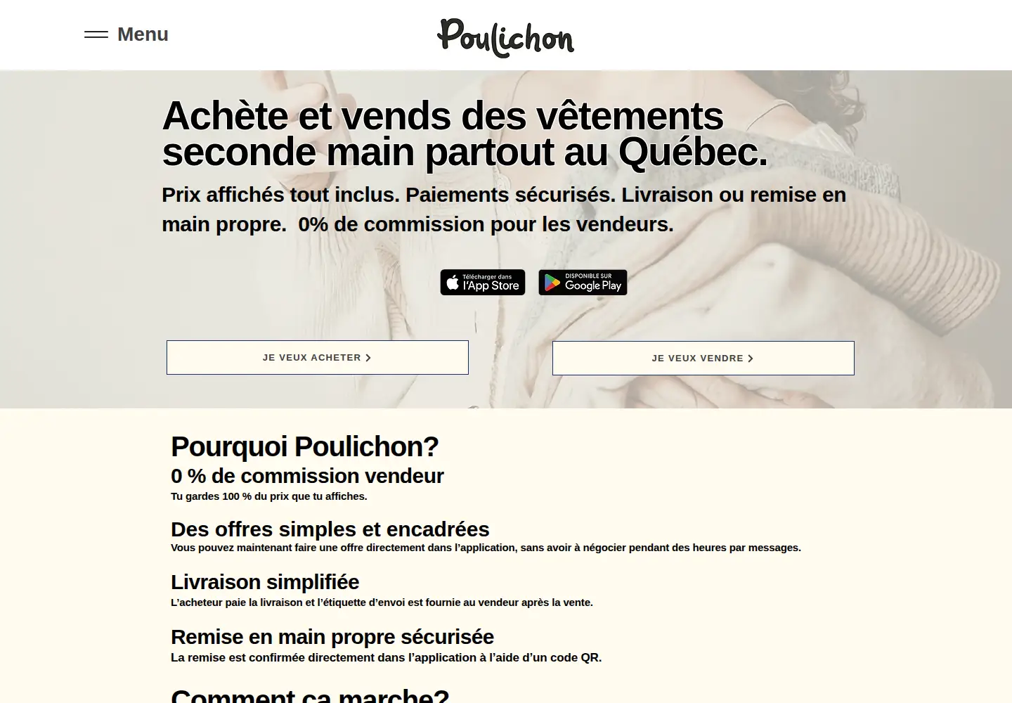 Screenshot of poulichon.ca