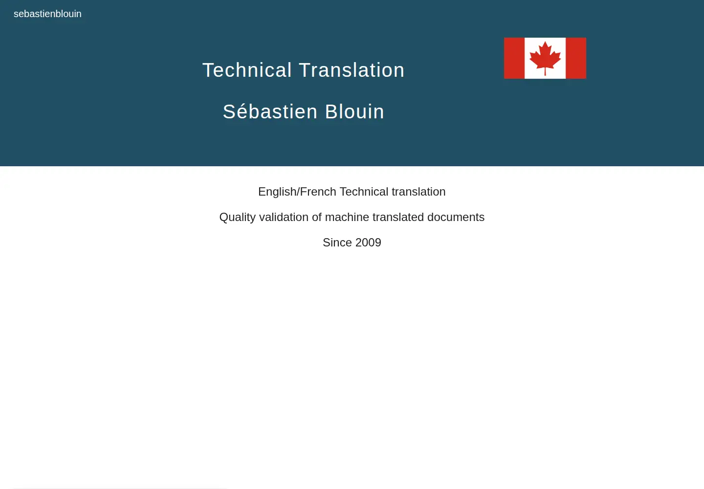 Screenshot of sebastienblouin.ca