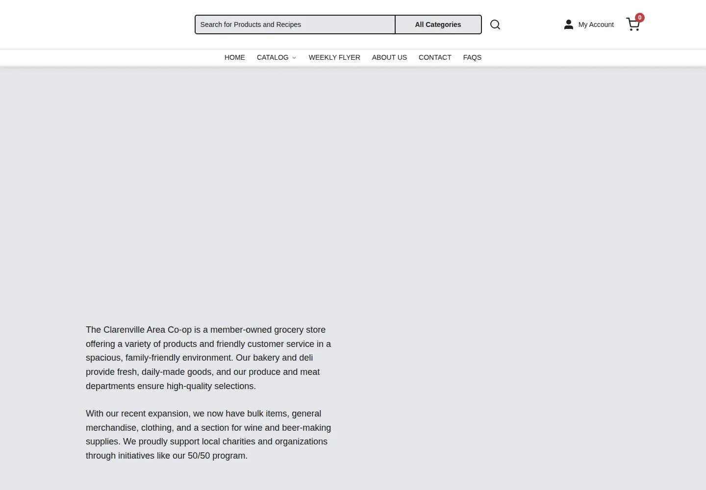 Screenshot of shopclarenvillecoop.ca
