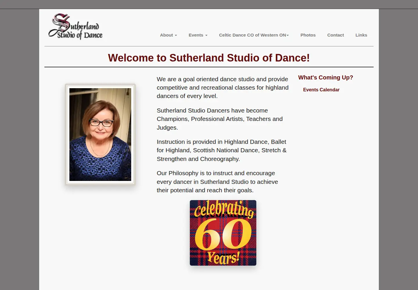 Screenshot of sutherlandstudioofdance.ca