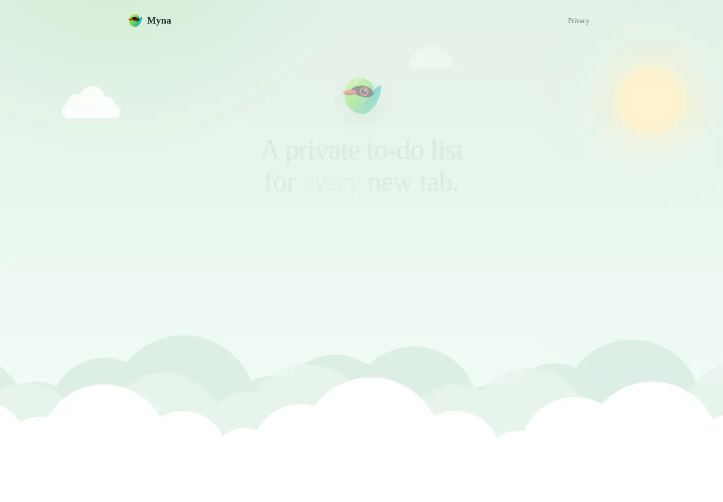 Captured homepage of myna.casa in the current scan