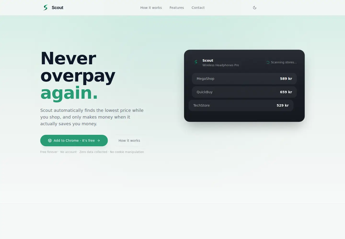 Screenshot of scout.cash
