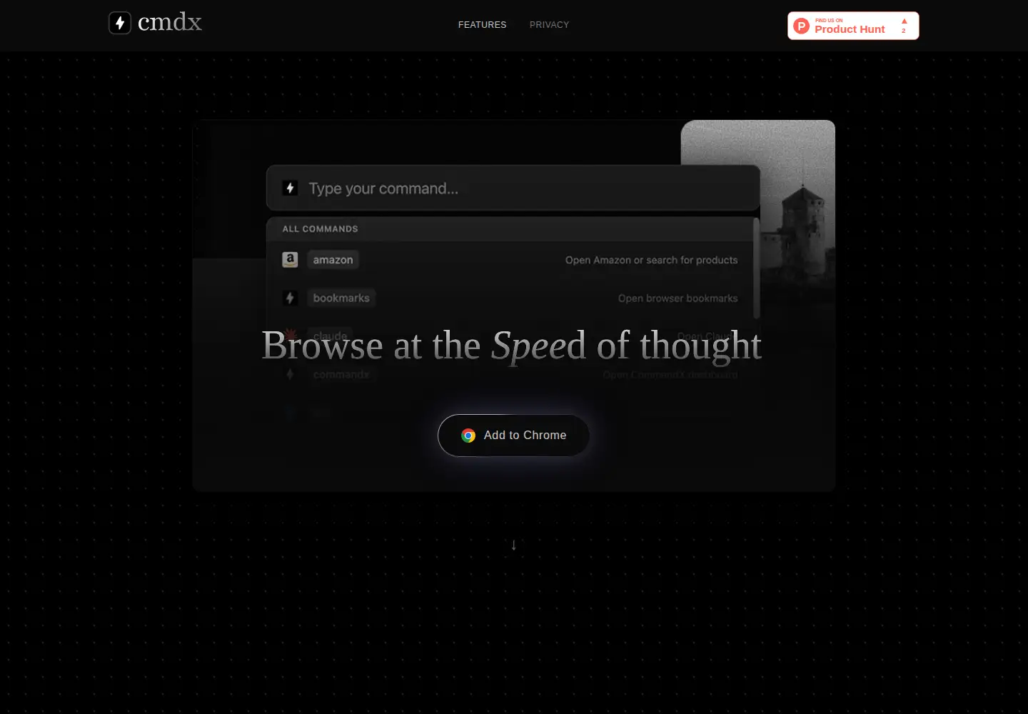 Captured homepage of cmdx.cc in the current scan