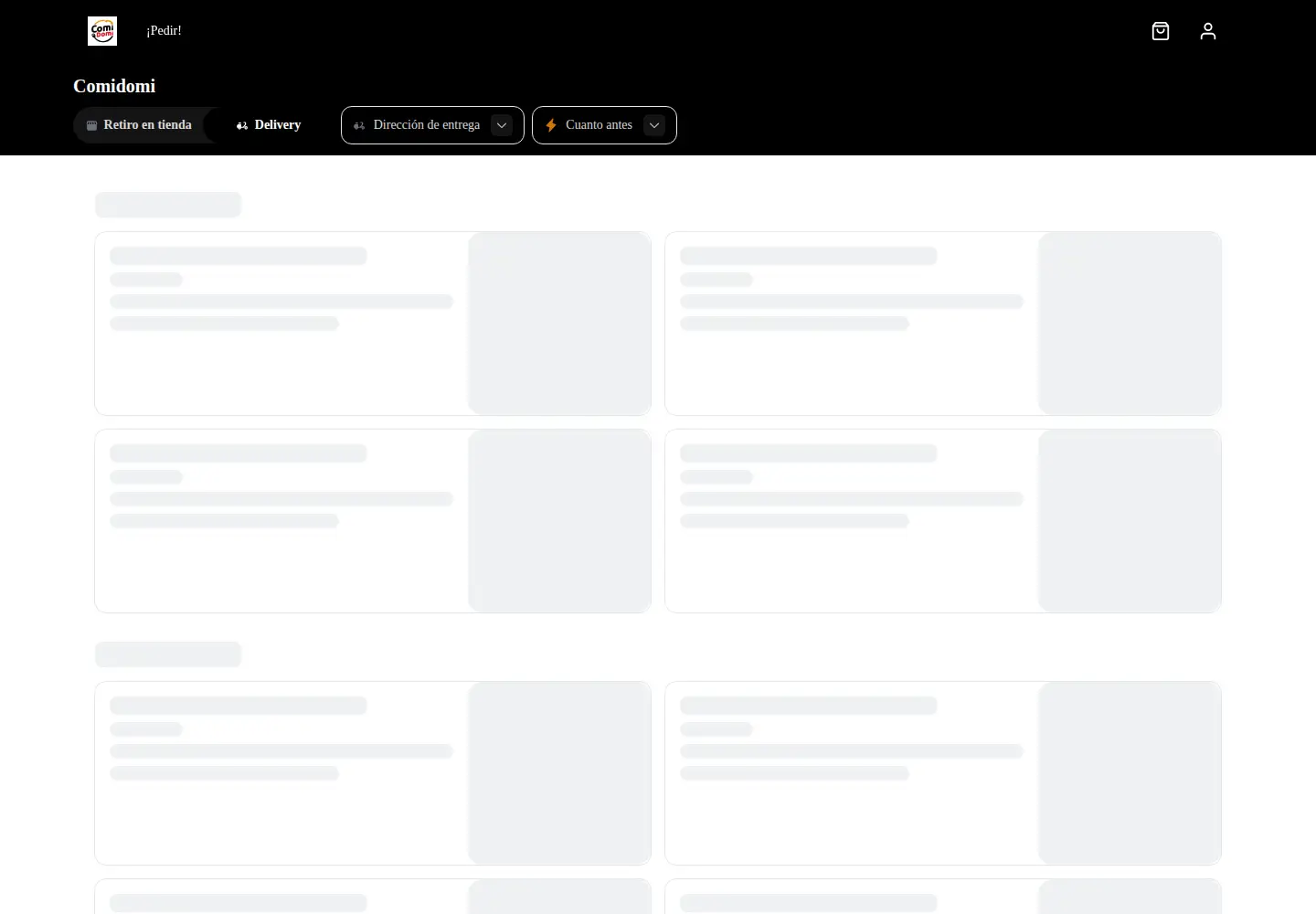 Screenshot of comidomi.cl