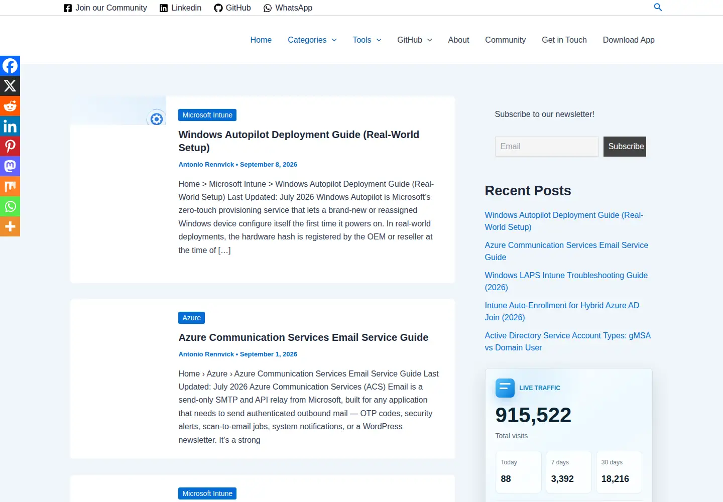 Captured homepage of core365.cloud in the current scan
