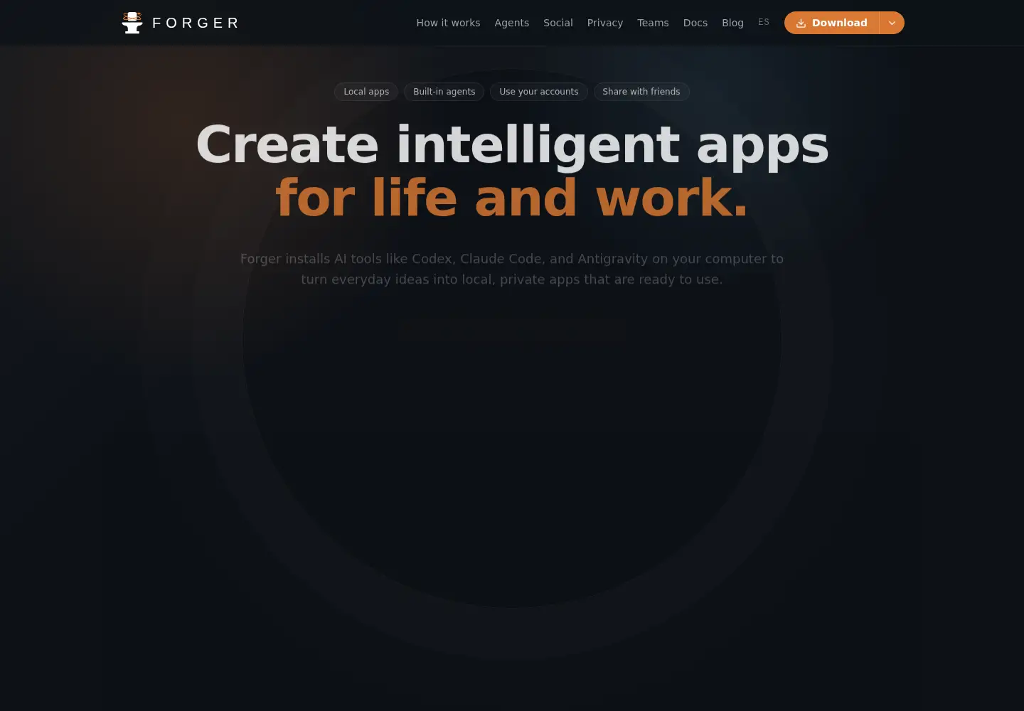 Screenshot of forger.cloud
