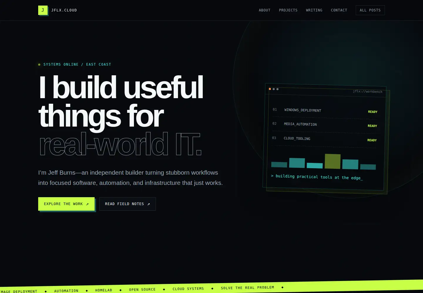 Screenshot of jflx.cloud