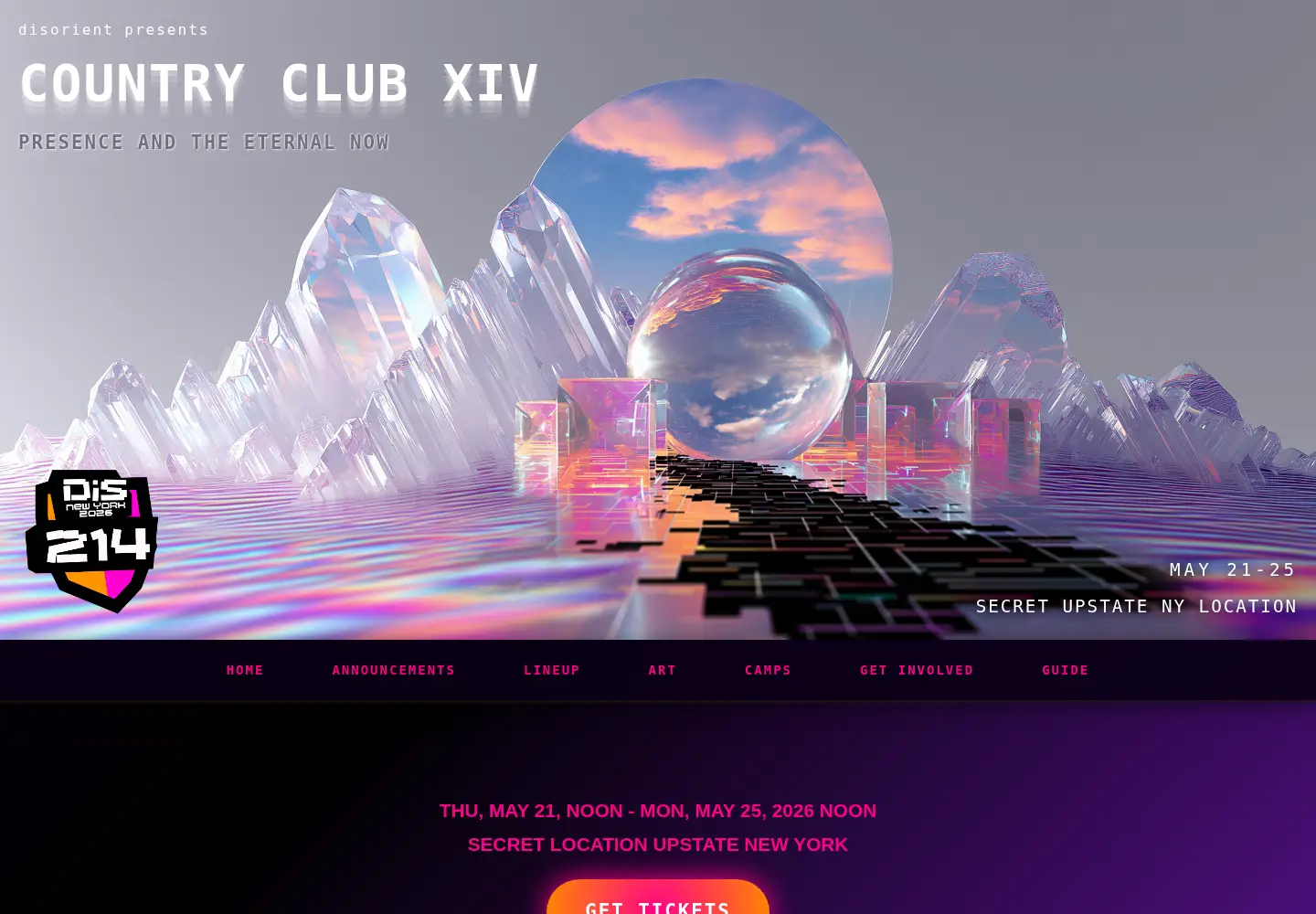 Captured homepage of disorientcountry.club in the current scan