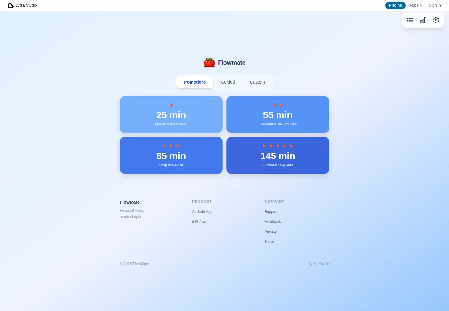 Screenshot of flowmate.club