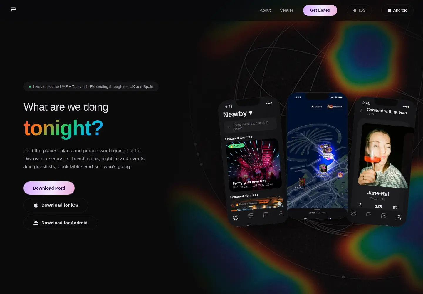 Screenshot of portl.club